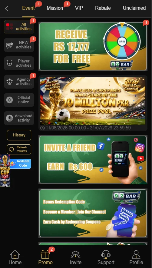 92Bar Game